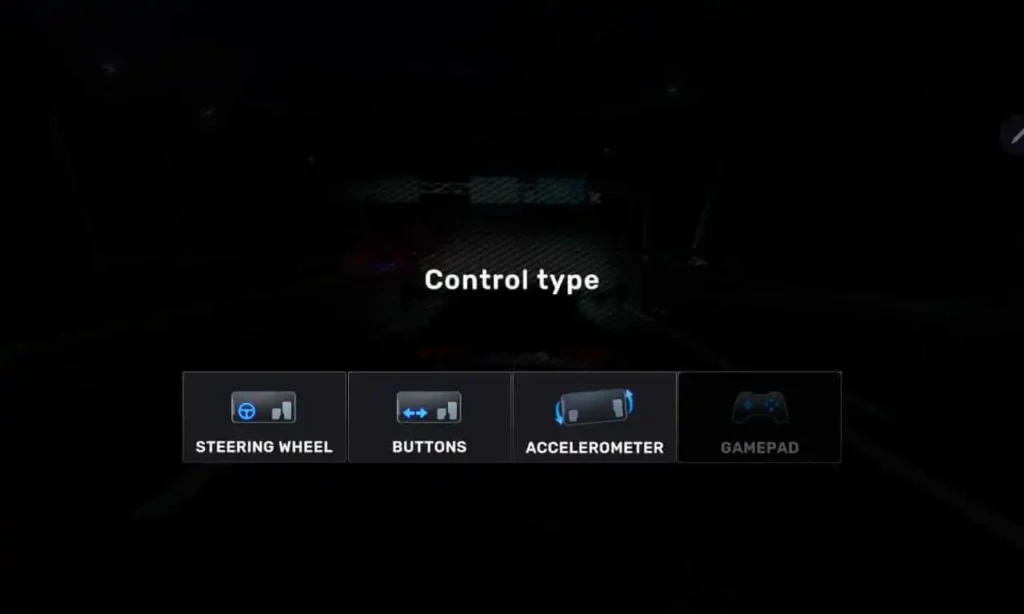 CarX Street Mod APK control types